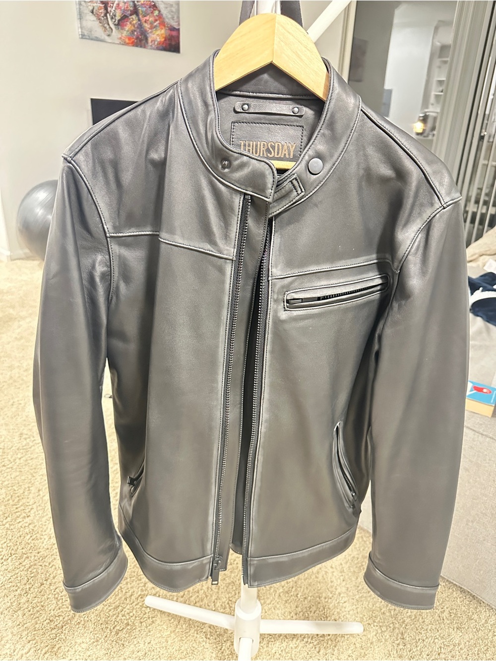 Thursday Boots Black Rdstr Jacket, Size L, Slim